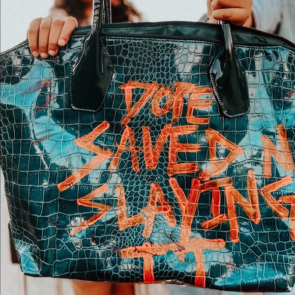 Dope Saved N Slaying It Custom Faith purse - Picture 1 of 2